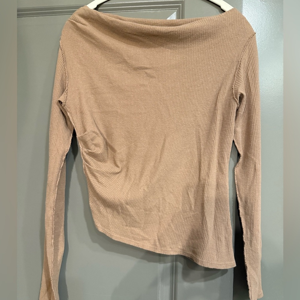Free People Women's Tan Off-Shoulder Top